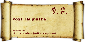 Vogl Hajnalka névjegykártya