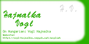 hajnalka vogl business card